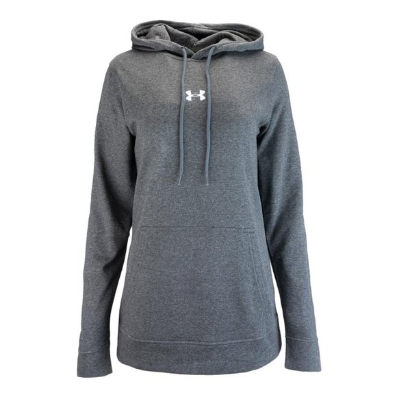 NWT Under Armour Women's Rival Fleece Hoodie - Carbon Heather - Picture 1 of 6